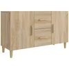 Image de Buffet 2 portes et 2 tiroirs en chÃªne Sonoma 100 x 36 x 60 cm