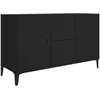 Image de vidaXL Buffet Noir 100x36x60 cm Bois d'ingÃ©nierie