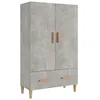 Image de vidaXL Buffet Gris bÃ©ton 70x31x115 cm Bois d'ingÃ©nierie
