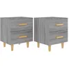 Image de vidaXL Tables de chevet 2 pcs Sonoma gris 40x35x47,5 cm