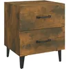 Image de Vidaxl Table De Chevet ChÃªne FumÃ© 40x35x47,5 Cm