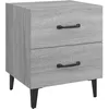 Image de vidaXL Tables de chevet Sonoma gris 40x35x47,5 cm