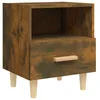 Image de Vidaxl Table De Chevet ChÃªne FumÃ© 40x35x47 Cm