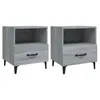 Image de vidaXL Tables de chevet 2 pcs Sonoma gris Bois d'ingÃ©nierie