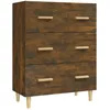 Image de vidaXL Buffet ChÃªne fumÃ© 70x34x90 cm Bois d'ingÃ©nierie