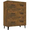 Image de Vidaxl Buffet ChÃªne FumÃ© 69,5x34x90 Cm Bois D'ingÃ©nierie