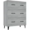 Image de vidaXL Buffet Sonoma gris 69,5x34x90 cm Bois d'ingÃ©nierie