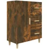 Image de Vidaxl Buffet ChÃªne FumÃ© 69,5x34x90 Cm Bois D'ingÃ©nierie