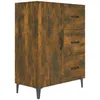 Image de Vidaxl Buffet ChÃªne FumÃ© 69,5x34x90 Cm Bois D'ingÃ©nierie