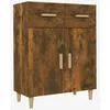 Image de Vidaxl Buffet ChÃªne FumÃ© 69,5x34x89 Cm Bois D'ingÃ©nierie