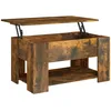 Image de vidaXL Table basse ChÃªne fumÃ© 79x49x41 cm Bois d'ingÃ©nierie