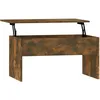Image de Vidaxl Table Basse ChÃªne FumÃ© 80x50,5x41,5 Cm Bois D'ingÃ©nierie