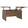 Image de Vidaxl Table Basse ChÃªne FumÃ© 80x50x42,5 Cm Bois D'ingÃ©nierie