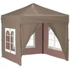 Image de Vidaxl Tente De RÃ©ception Pliable Avec Parois Taupe 2x2 M