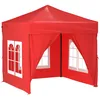 Image de Vidaxl Tente De RÃ©ception Pliable Avec Parois Rouge 2x2 M
