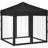 Image de Vidaxl Tente De RÃ©ception Pliable Avec Parois Noir 2x2 M