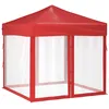 Image de Vidaxl Tente De RÃ©ception Pliable Avec Parois Rouge 2x2 M