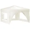 Image de Vidaxl Tente De RÃ©ception Pliable Avec Parois CrÃ¨me 3x3 M