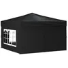 Image de Vidaxl Tente De RÃ©ception Pliable Avec Parois Noir 3x3 M