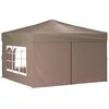 Image de Vidaxl Tente De RÃ©ception Pliable Avec Parois Taupe 3x3 M