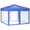 Image de Vidaxl Tente De RÃ©ception Pliable Avec Parois Bleu 3x3 M