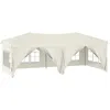 Image de Vidaxl Tente De RÃ©ception Pliable Avec Parois CrÃ¨me 3x6 M