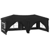 Image de Vidaxl Tente De RÃ©ception Pliable Avec Parois Noir 3x6 M