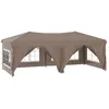 Image de Vidaxl Tente De RÃ©ception Pliable Avec Parois Taupe 3x6 M