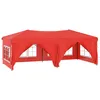 Image de Vidaxl Tente De RÃ©ception Pliable Avec Parois Rouge 3x6 M