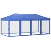 Image de Vidaxl Tente De RÃ©ception Pliable Avec Parois Bleu 3x6 M
