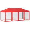 Image de Vidaxl Tente De RÃ©ception Pliable Avec Parois Rouge 3x6 M