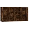 Image de vidaXL BibliothÃ¨que/Buffet ChÃªne fumÃ© 66x30x130 cm Bois d'ingÃ©nierie