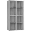 Image de Vidaxl BibliothÃ¨que/Buffet Sonoma Gris 66x30x130 Cm Bois D'ingÃ©nierie