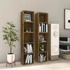 Image de Vidaxl Armoires Ã Cd 2 Pcs ChÃªne FumÃ© 21x16x93,5 Cm Bois D'ingÃ©nierie