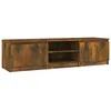 Image de Vidaxl Meuble Tv ChÃªne FumÃ© 140x40x35,5 Cm Bois D'ingÃ©nierie