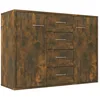 Image de vidaXL Buffet ChÃªne fumÃ© 88x30x65 cm Bois d'ingÃ©nierie