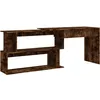 Image de vidaXL Bureau d'angle ChÃªne fumÃ© 200x50x76 cm Bois d'ingÃ©nierie