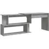 Image de vidaXL Bureau d'angle Sonoma gris 200x50x76 cm Bois d'ingÃ©nierie