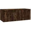 Image de vidaXL Meuble TV ChÃªne fumÃ© 80x34x30 cm Bois d'ingÃ©nierie