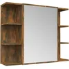 Image de vidaXL Armoire Ã  miroir de salle de bain ChÃªne fumÃ© 80x20,5x64 cm Bois