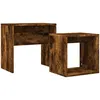 Image de vidaXL Tables basses gigognes 2 pcs chÃªne fumÃ© bois d'ingÃ©nierie