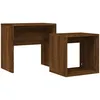 Image de vidaXL Tables basses gigognes 2 pcs chÃªne marron bois d'ingÃ©nierie