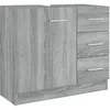 Image de vidaXL Armoire de lavabo Sonoma gris 63x30x54 cm Bois d'ingÃ©nierie