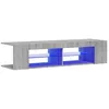 Image de vidaXL Meuble TV avec lumiÃ¨res LED Sonoma gris 135x39x30 cm