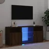 Image de Meuble TV avec lumieres LED Chene marron 120x30x50 cm