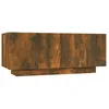 Image de vidaXL Meuble TV ChÃªne fumÃ© 100x35x40 cm Bois d'ingÃ©nierie