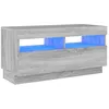 Image de vidaXL Meuble TV avec lumiÃ¨res LED Sonoma gris 80x35x40 cm