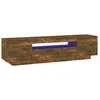 Image de Vidaxl Meuble Tv Avec LumiÃ¨res Led ChÃªne FumÃ© 160x35x40 Cm