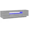 Image de vidaXL Meuble TV avec lumiÃ¨res LED Sonoma gris 160x35x40 cm