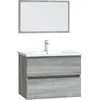 Image de vidaXL Ensemble de meubles de salle de bain 2 pcs Sonoma gris Bois